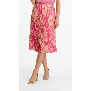 Mlle Gabrielle Women's Chic Festive Pleated Maxi Skirt Size Large